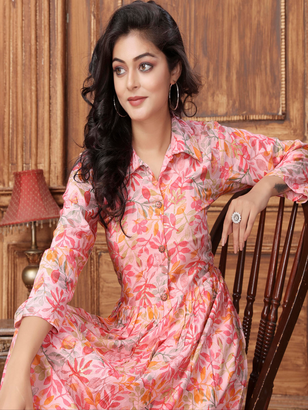 MV Premium Designer Rayon Long Cord-Set in Five Designs & Colors