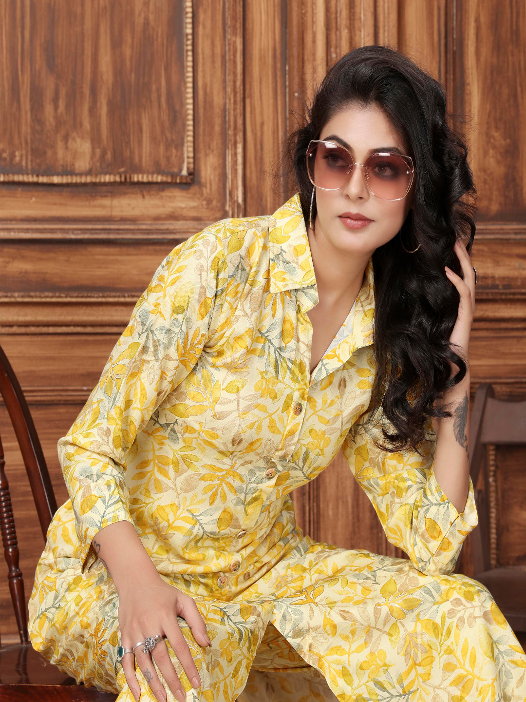 MV Premium Designer Rayon Long Cord-Set in Five Designs & Colors