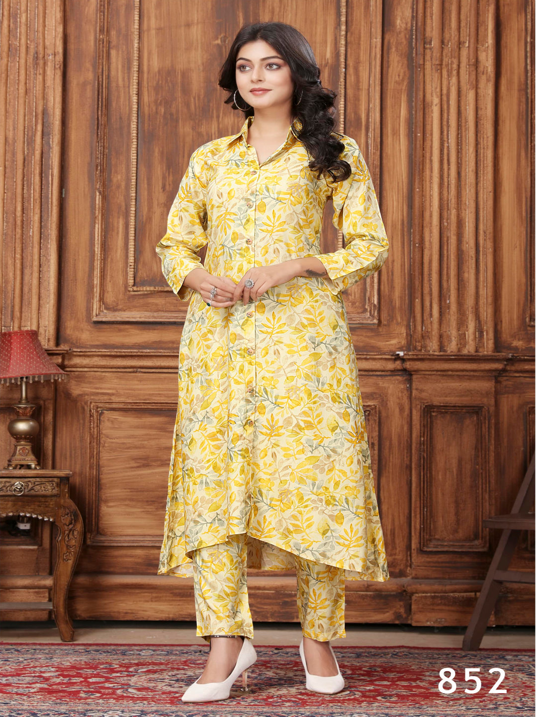 MV Premium Designer Rayon Long Cord-Set in Five Designs & Colors