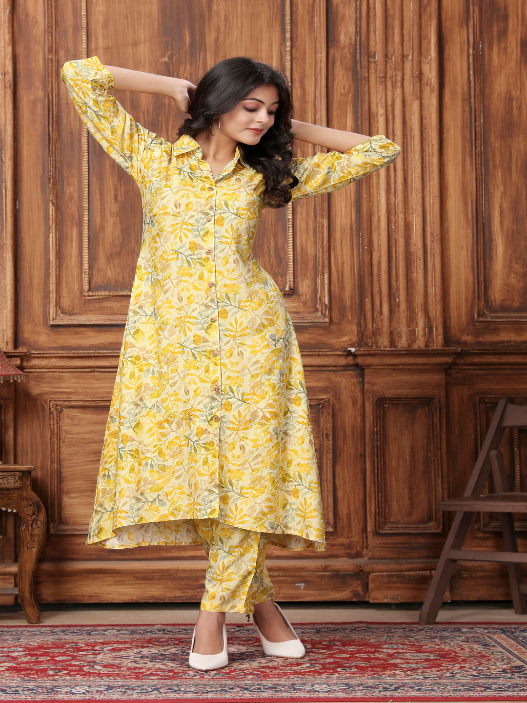 MV Premium Designer Rayon Long Cord-Set in Five Designs & Colors