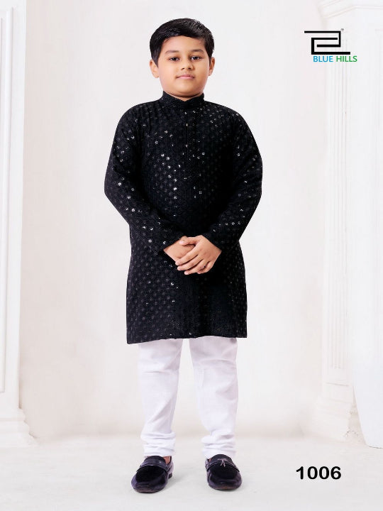 ES Heavy Rayon Chikankari Work Kid Wear in 12 colors
