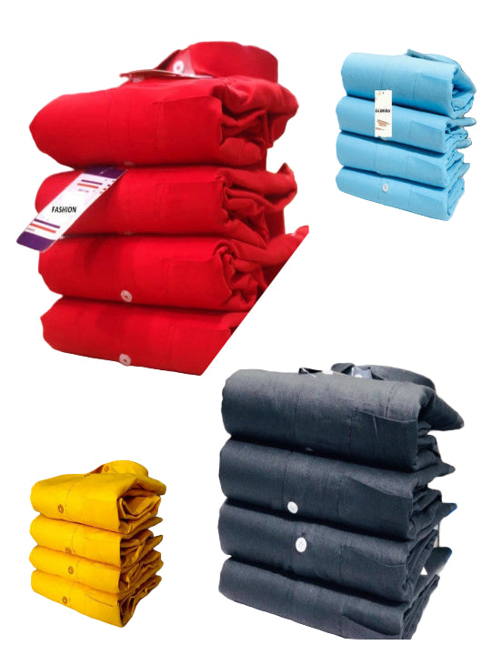 Combo of 4 Casual Shirts for Men (Multicolor, S)
