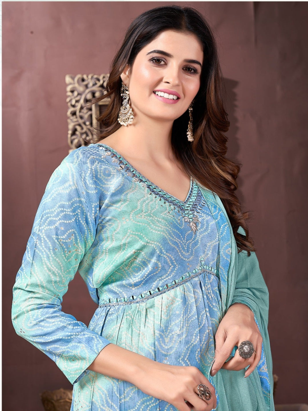 MV Premium Women's Rayon Ethnic Wear Set in Four Colors & Designs