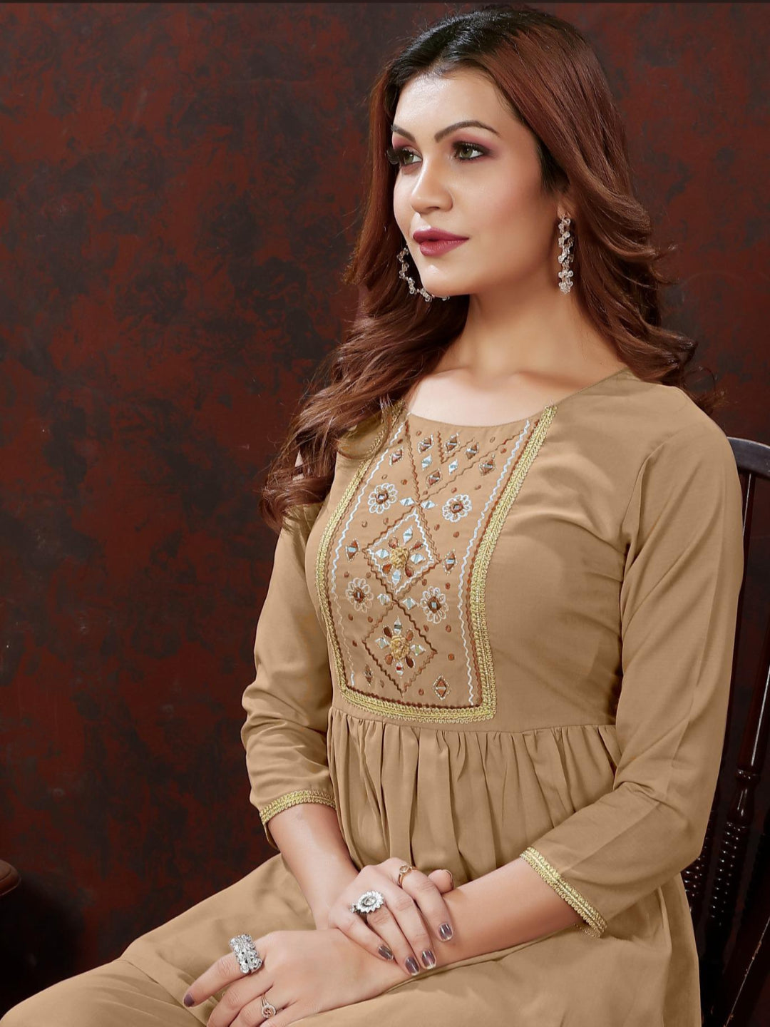 MV Elegant Maaza Cotton Handwork Cord-Set in Five Designs & Colors