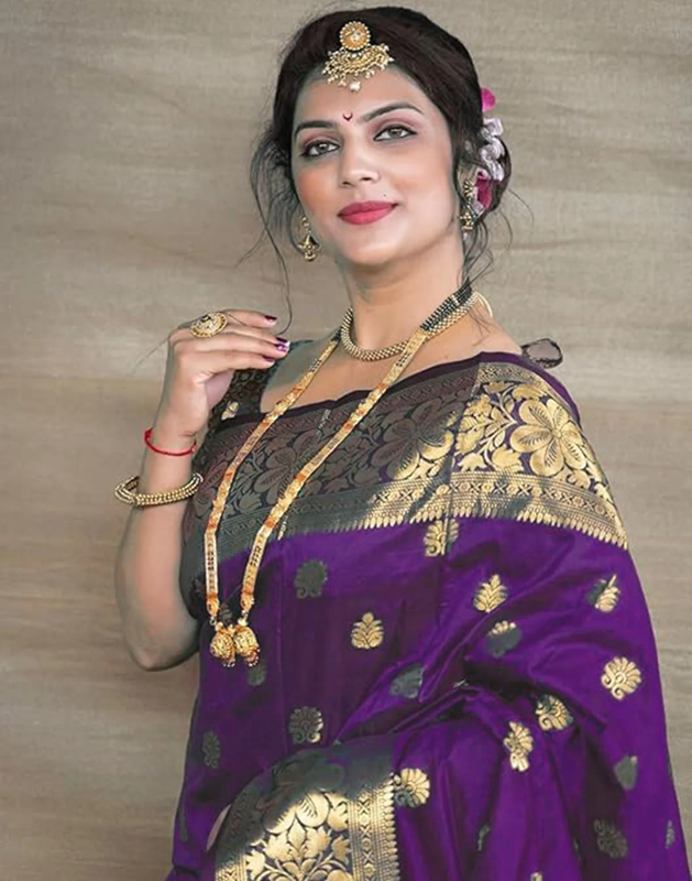 KF Elegant Banarasi Silk Woven Design Kanjeevaram Saree