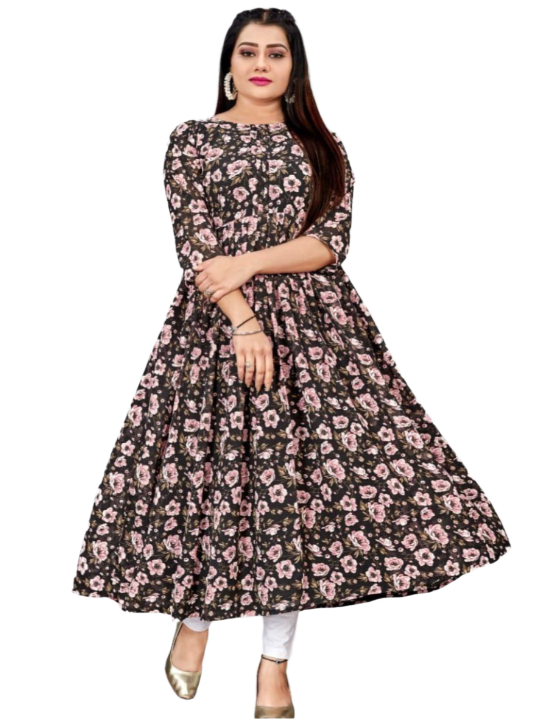 MV Printed Georgette Kurti with Cotton Inner – Elegant Everyday Ethnic Wear