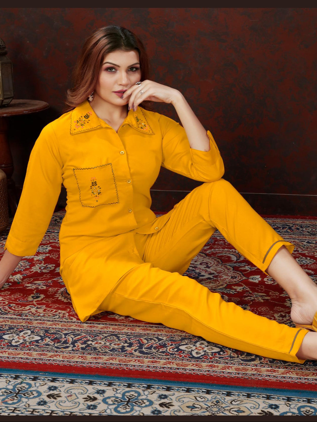 MV Elegant Maaza Cotton Handwork Cord-Set in Five Designs & Colors