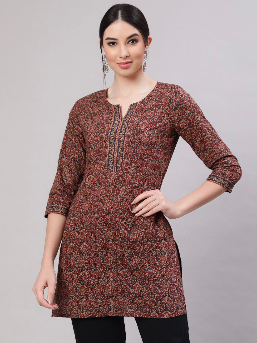 ES Stylish Cotton Printed Tops for Daily/Office Wear