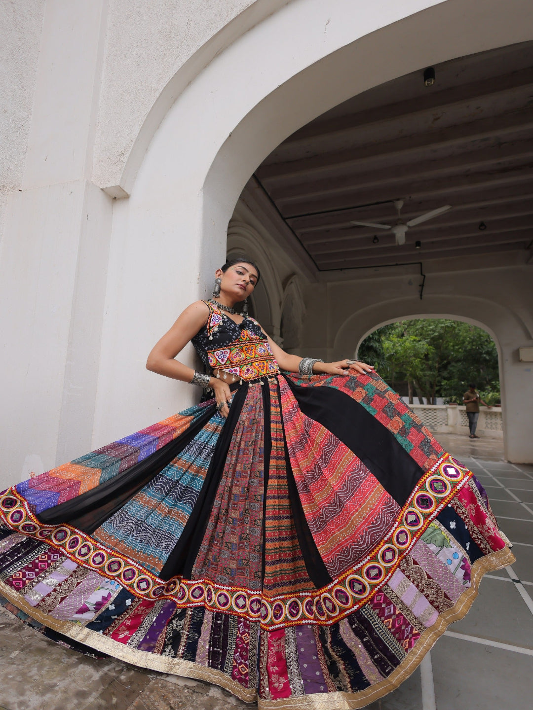ES Navaratri Special Designer Georgette Lehenga Choli Set