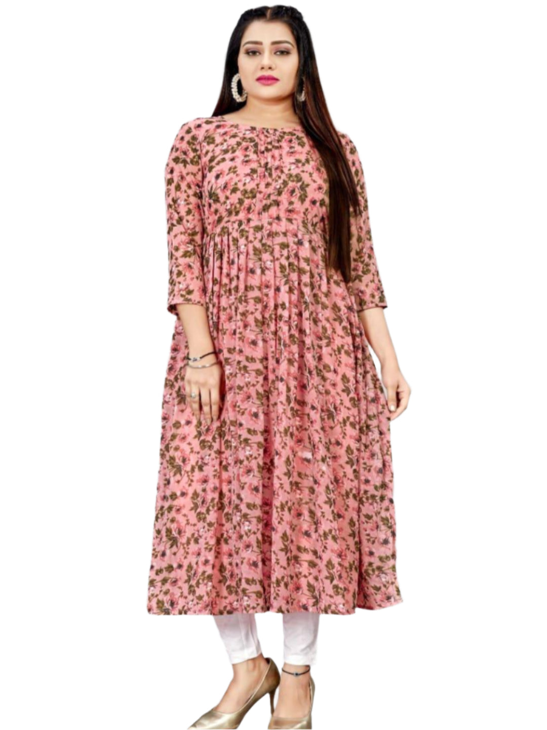 MV Printed Georgette Kurti with Cotton Inner – Elegant Everyday Ethnic Wear