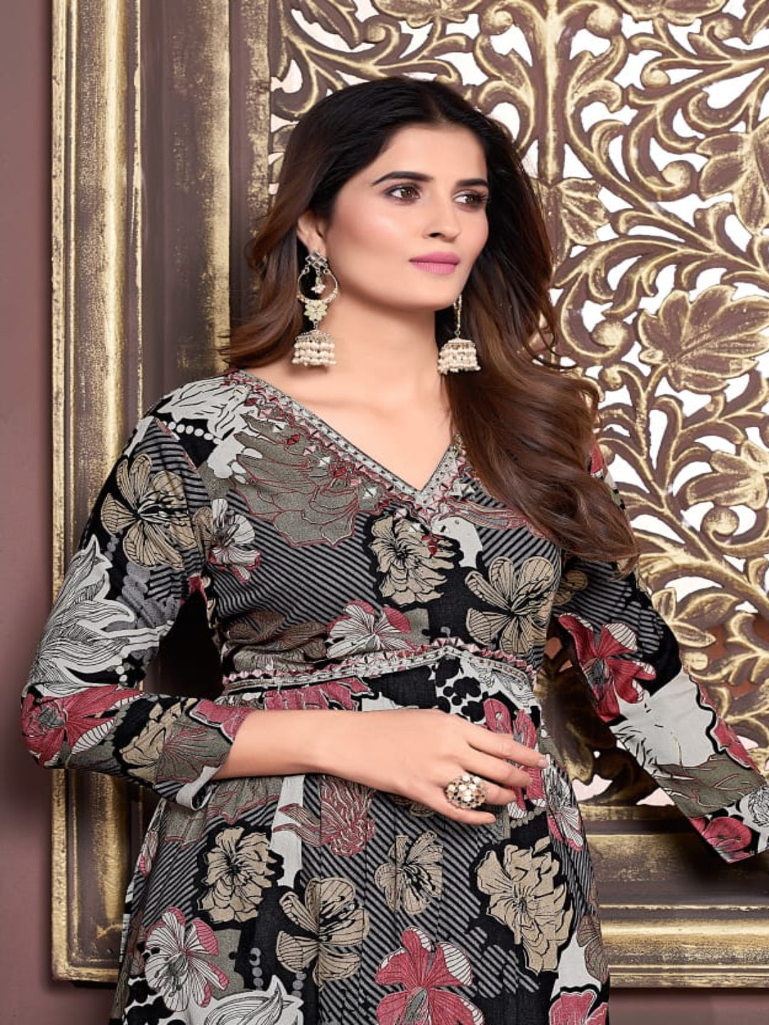 MV Premium Women's Rayon Ethnic Wear Set in Four Colors & Designs