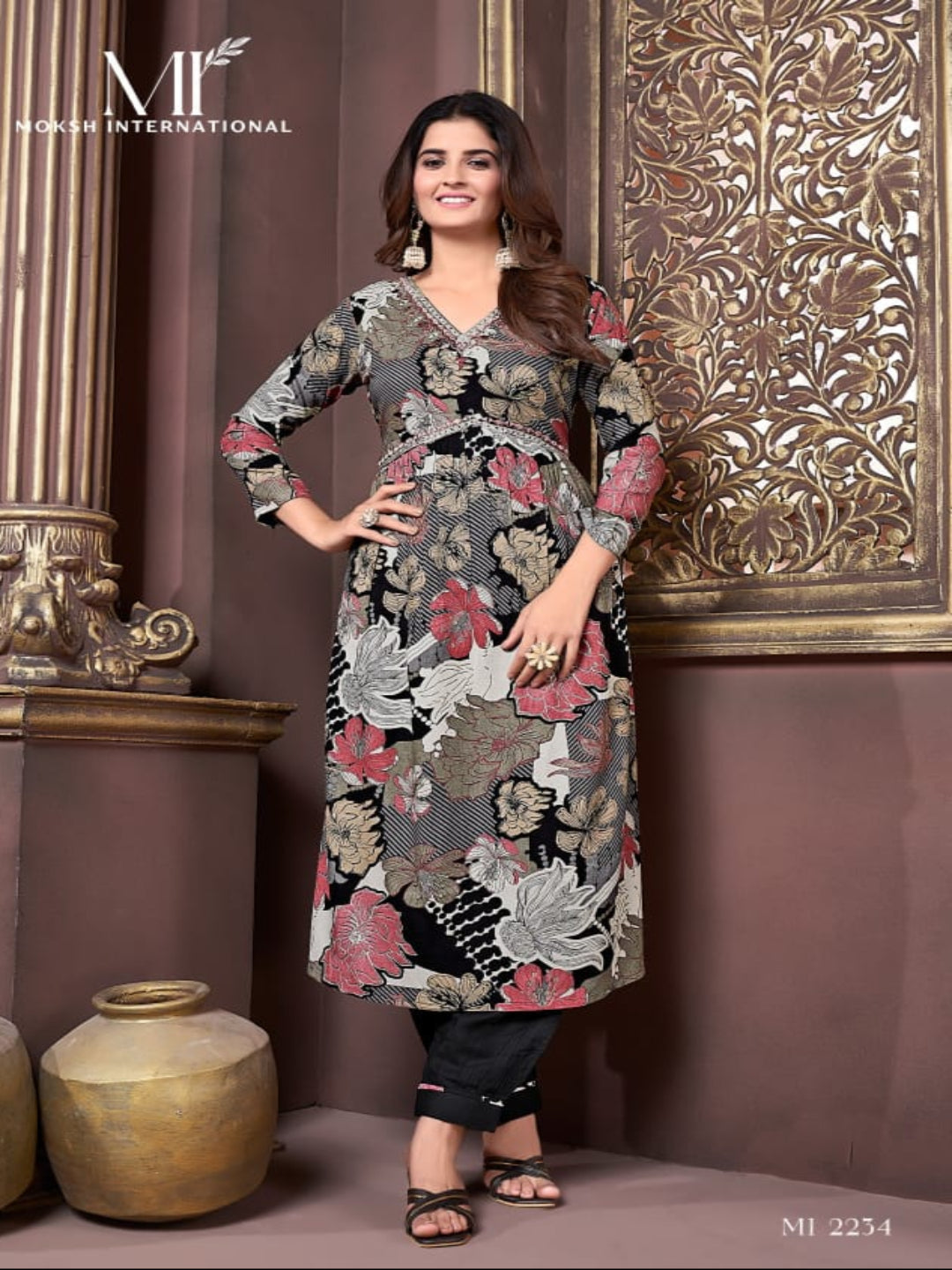 MV Premium Women's Rayon Ethnic Wear Set in Four Colors & Designs