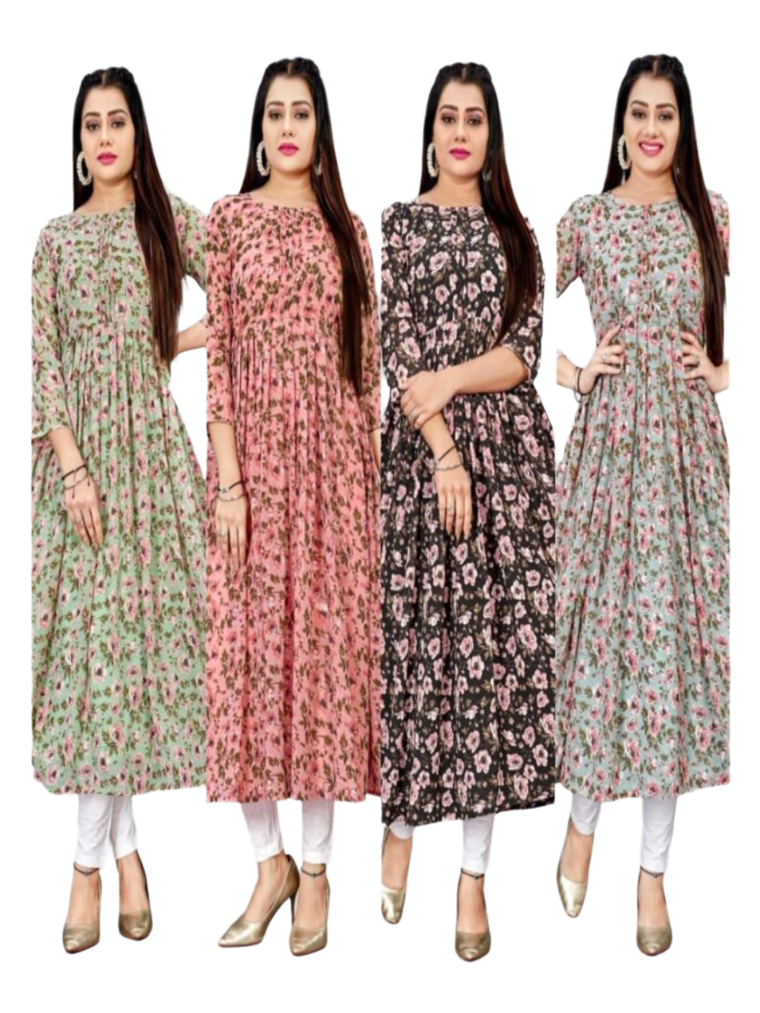 MV Printed Georgette Kurti with Cotton Inner – Elegant Everyday Ethnic Wear