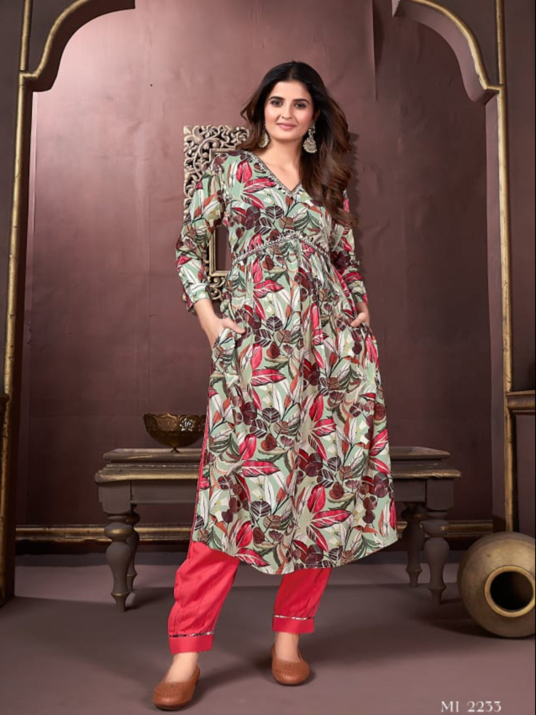 MV Premium Women's Rayon Ethnic Wear Set in Four Colors & Designs