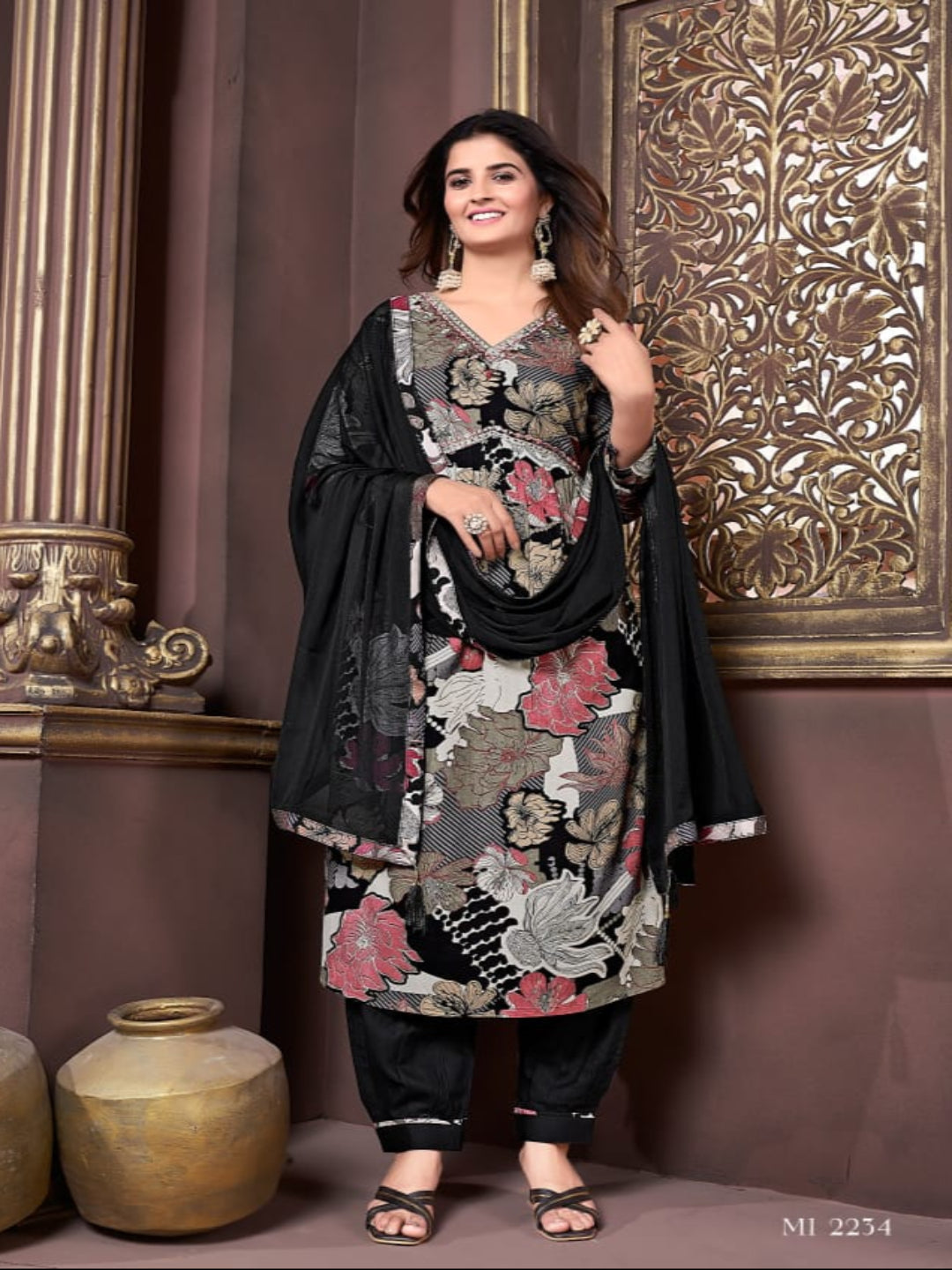 MV Premium Women's Rayon Ethnic Wear Set in Four Colors & Designs