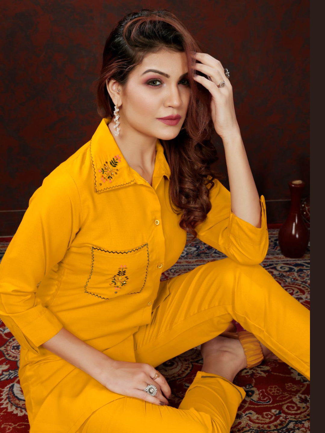 MV Elegant Maaza Cotton Handwork Cord-Set in Five Designs & Colors