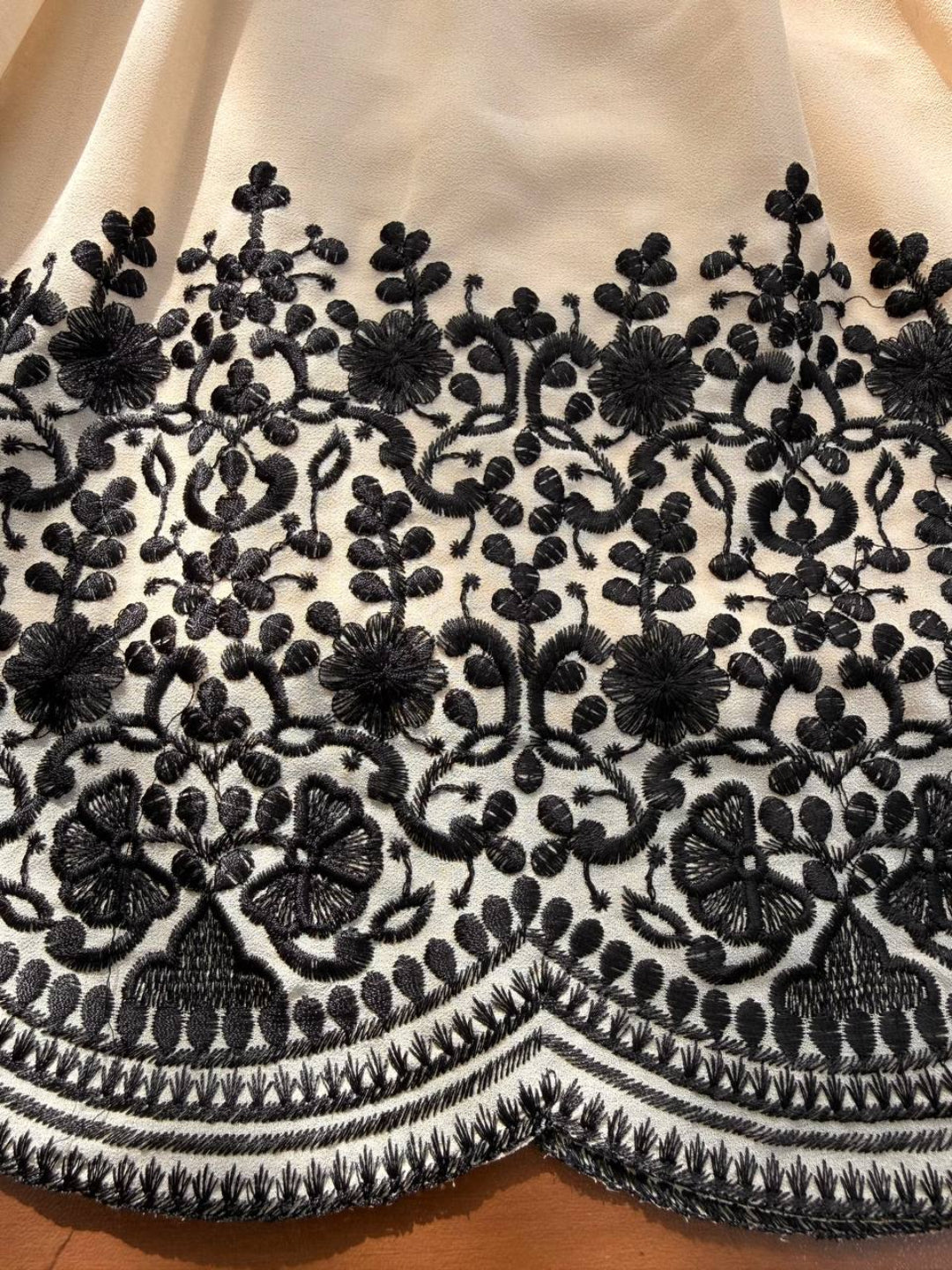 RE Women's Premium Faux Georgette Embroidered Palazzo Suit Set with 2.2m Dupatta