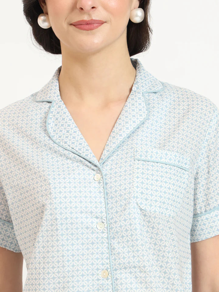 Divena Floral Multi Color Pure Cotton Printed Night Suit