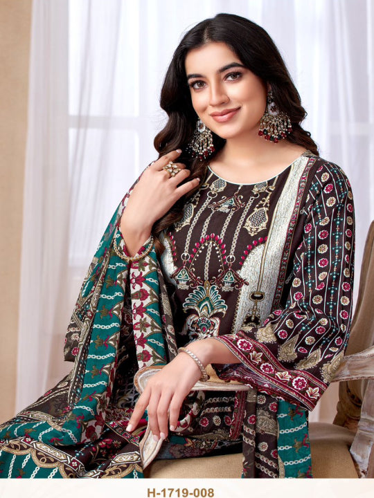 ಅದ್ಭುತವಾದ ಸ್ವರೋವ್ಸ್ಕಿ ವಜ್ರದ ಕೆಲಸದೊಂದಿಗೆ ES ಹೆವಿ ವಿಸ್ಕೋಸ್ ರೇಯಾನ್ ಪಾಕಿಸ್ತಾನಿ ಮುದ್ರಣ.