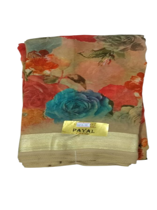 ShinySelect Soft & comfortable Georgette saree for daily use Dark Red