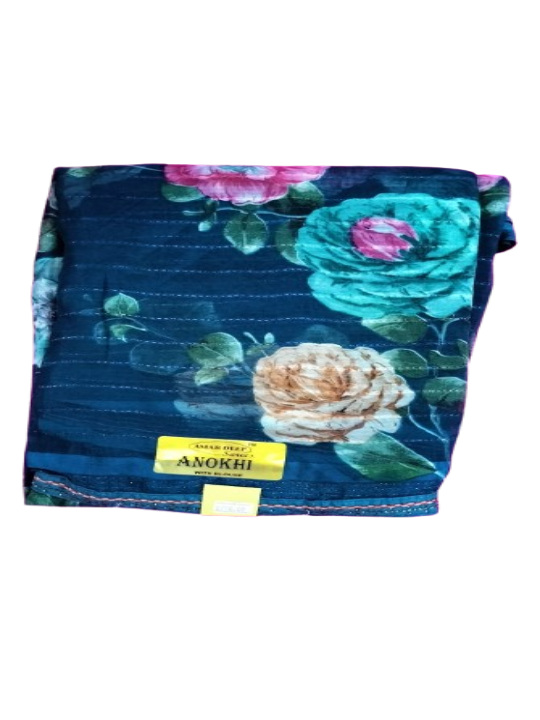 ShinySelect Soft & comfortable Georgette saree for daily use Light Blue