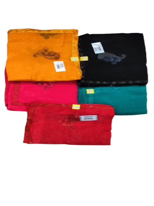 ShinySelect Jimmy Choo Saree With Blouse Piece & Light Work