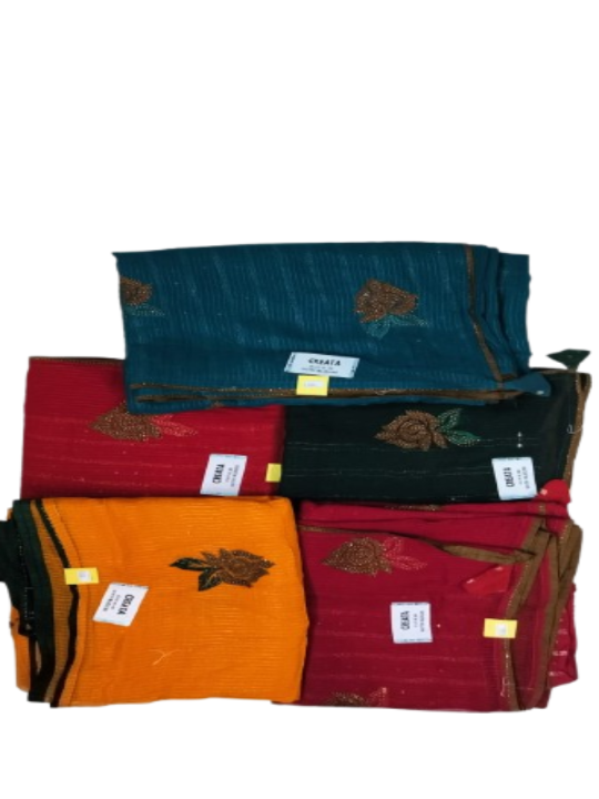 ShinySelect Soft & comfortable Georgette saree with blouse piece