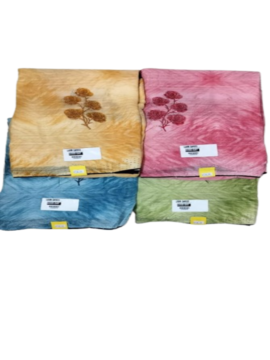 ShinySelect Soft Chiffon Saree with blouse piece