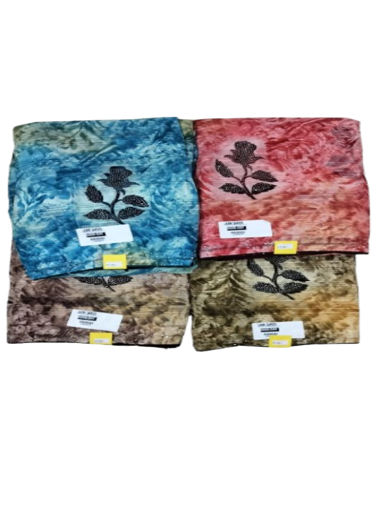 ShinySelect Chiffon saree with light stonework