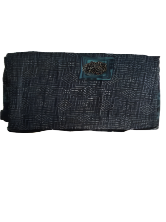 ShinySelect Soft & comfortable Georgette saree with light stone work Navy Blue