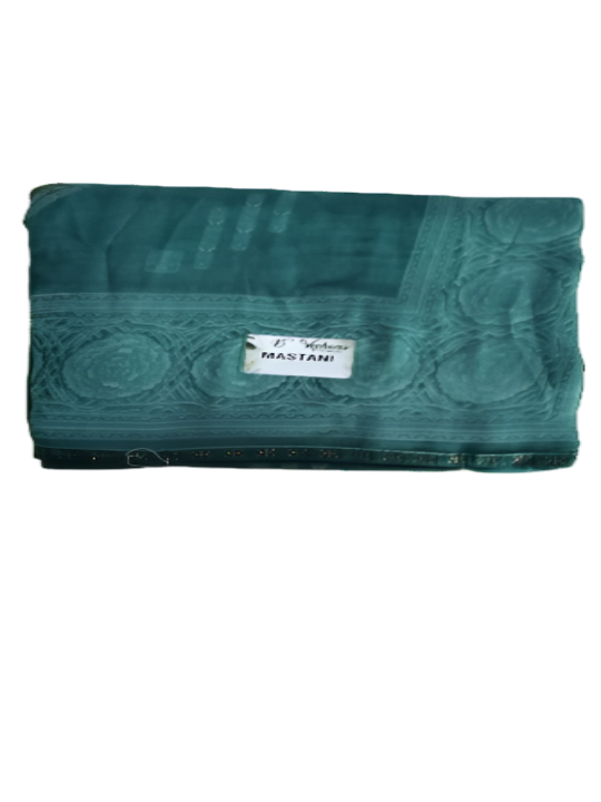 ShinySelect Soft & comfortable Georgette saree with light stone work Light Green