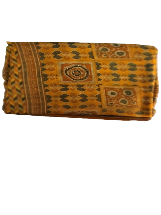 ShinySelect Soft & comfortable Georgette saree with light stone work Orange