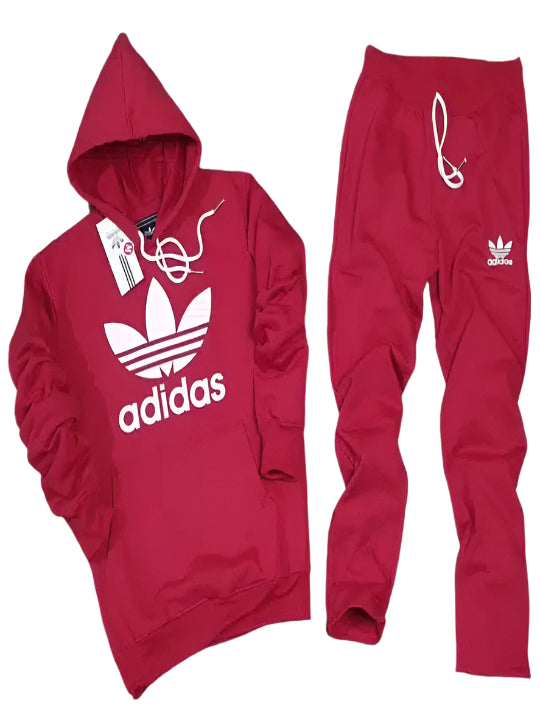 Fleece Hooded Tracksuits for Men (Maroon)