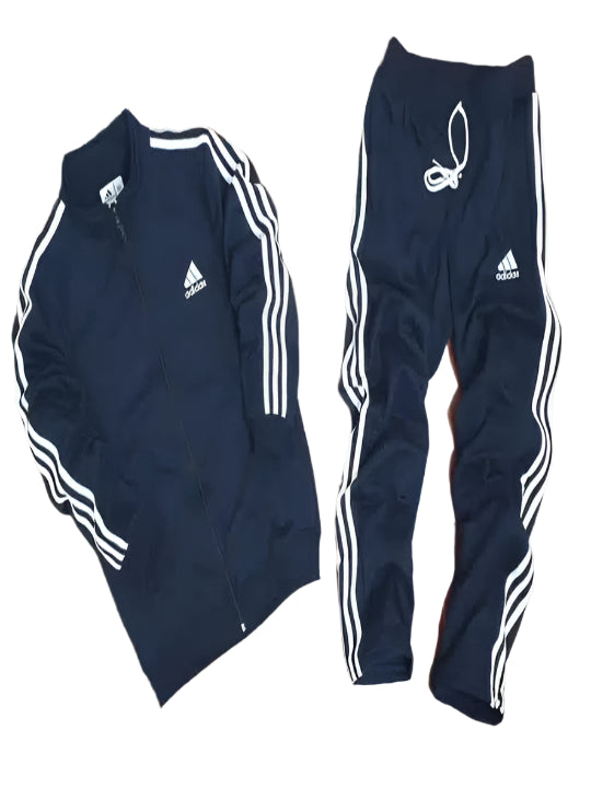 Fleece Hooded Tracksuits for Men (Navy Blue, L) Navy Blue L