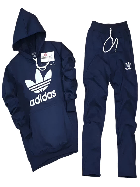 Fleece Hooded Tracksuits for Men (Navy Blue, XXL)