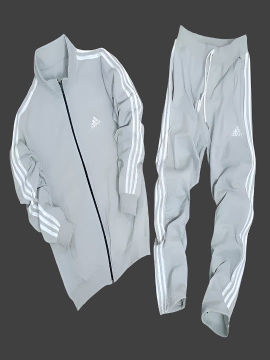 Fleece Hooded Tracksuits for Men (Grey, L & XL)