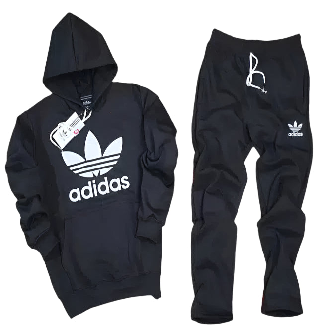 Fleece Hooded Tracksuits for Men (Black M)