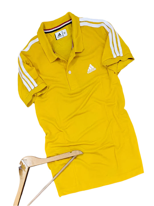 Half Sleeves T-Shirt for Men (Yellow, M)