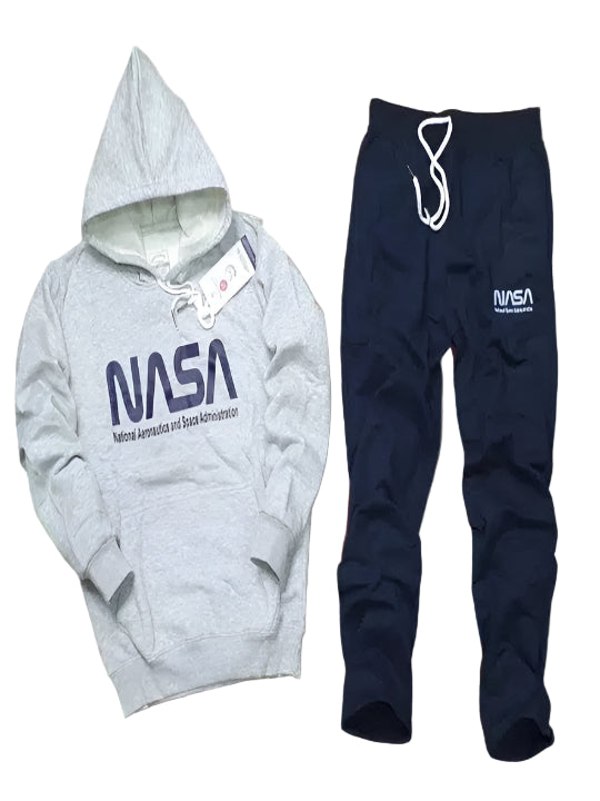 Full Sleeves Printed Tracksuit for Men (Grey & Black, M & L)