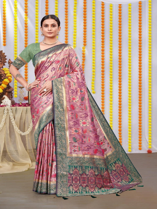 ShinySelect Partywear Women Rapier Silk Sarees - Variant F Purple