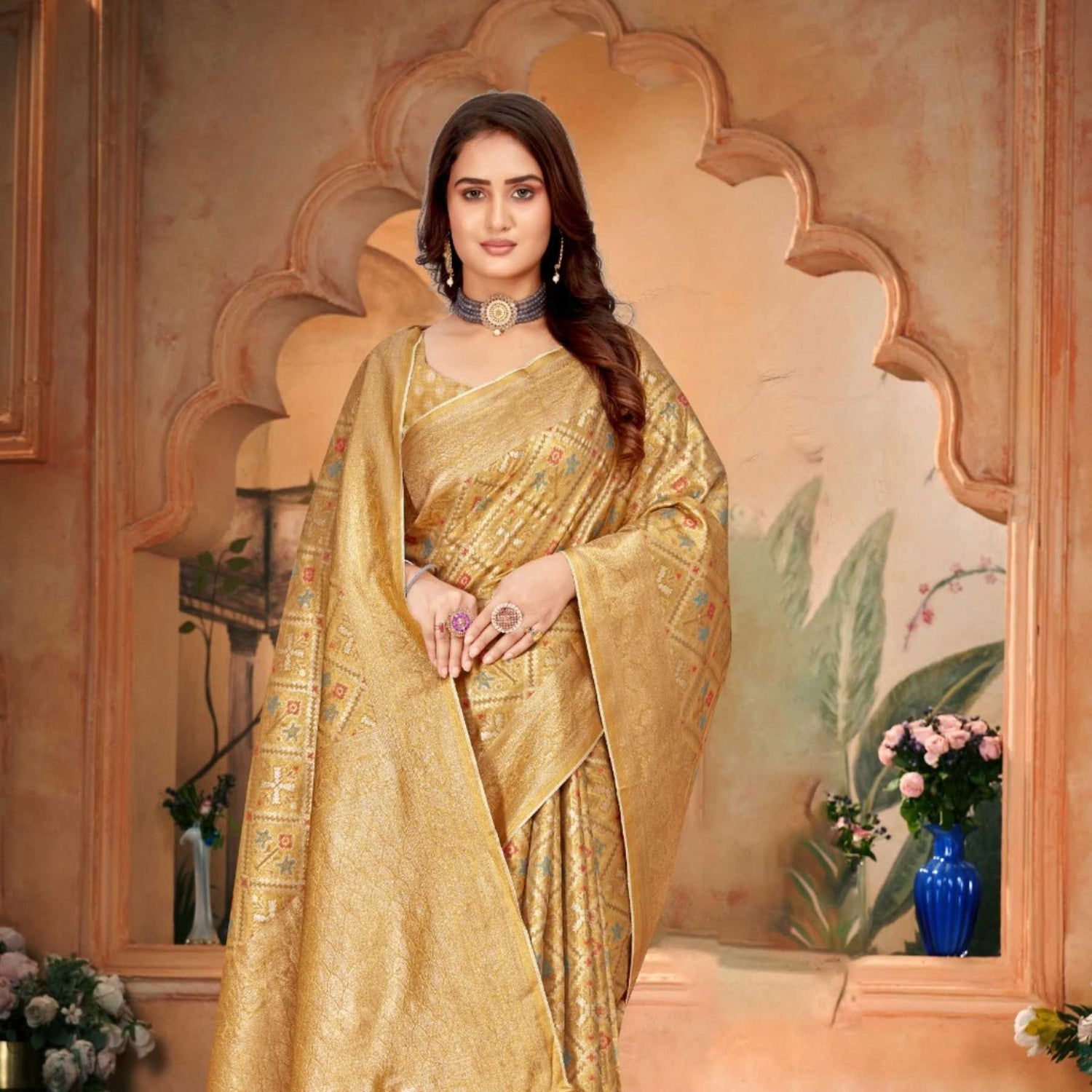 Partywear Nylon Silk Sarees