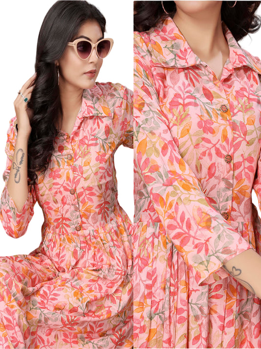 MV Premium Designer Rayon Long Cord-Set in Five Designs & Colors