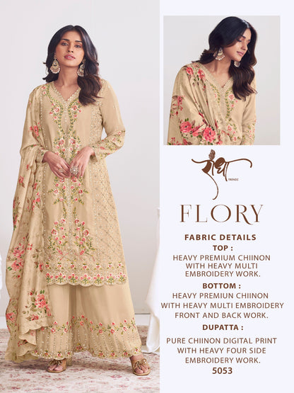 YNF Chinon FLORY: Embroidery Suits & Designer Palazzo Dresses