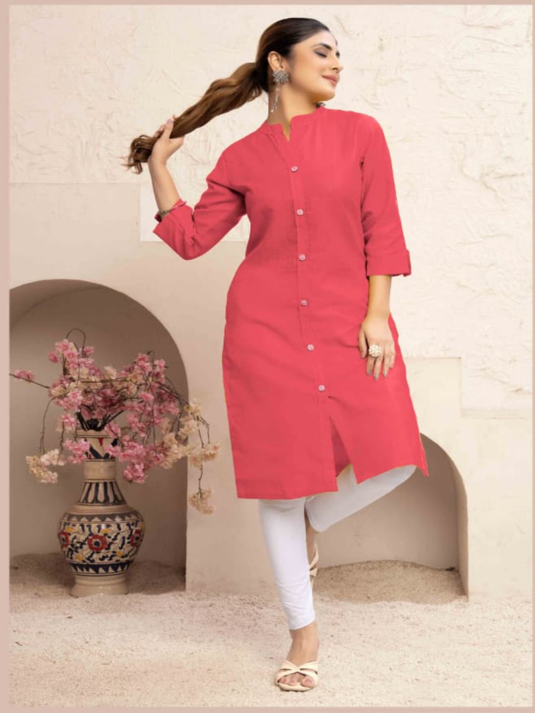 MV Five Color Breathable Magic Cotton Kurti, Sizes S to 3XL JUST @ 489/-