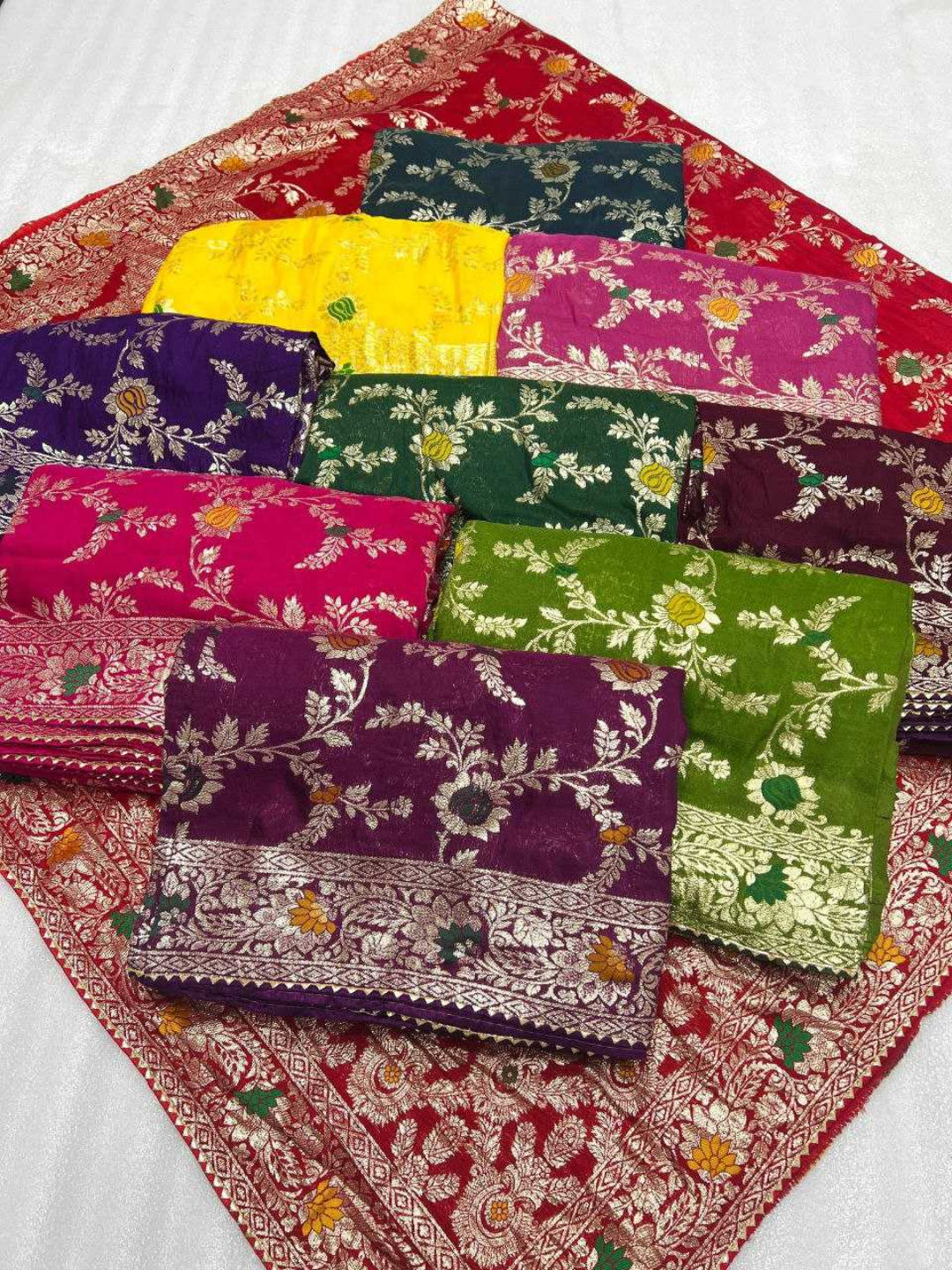 YNF Dola Silk Designer Silk Sarees with Zari Border in 10 Different colors
