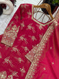 ES Simmer Silk With Full Heavy Embroidery Sequence Work Fully Stitched