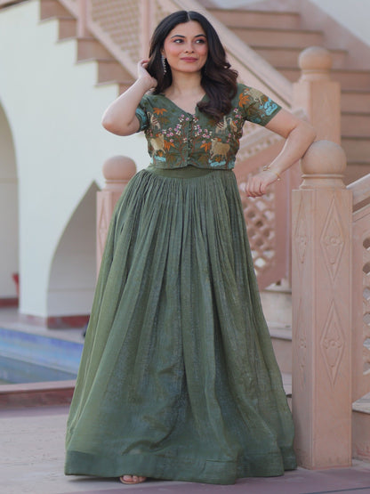 ES Premium Readymade Koti-Gown Collection - Embroidery Work