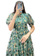 ES Women Tabby Silk Floral Printed Frock