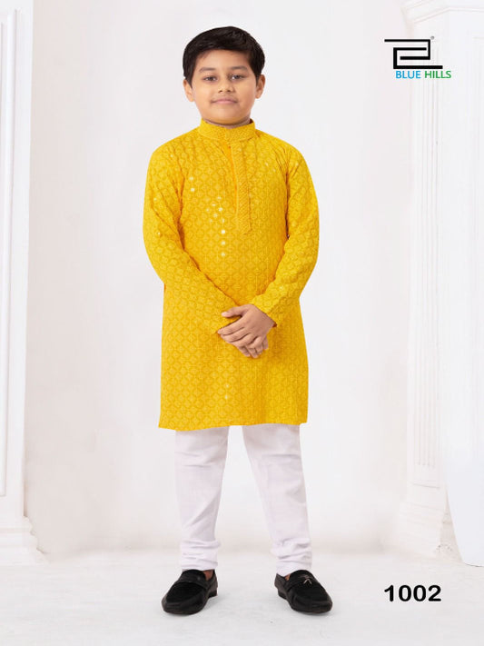 ES Heavy Rayon Chikankari Work Kid Wear in 12 colors