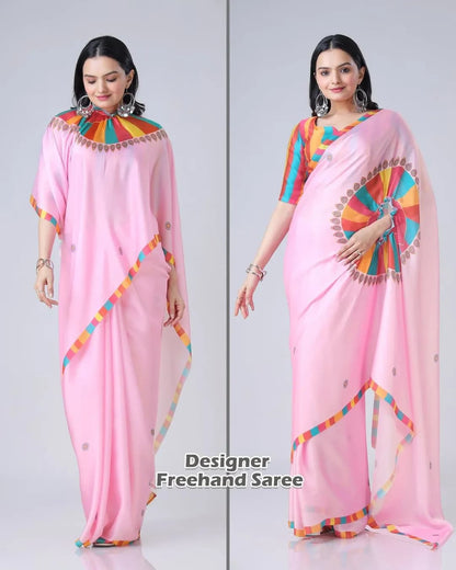 ES Designer Premium Satin Silk Ready To Wear Sarees - New Arrival